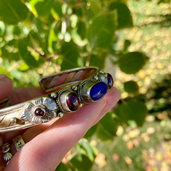 🪷Tibetan Medicine Bracelet Lapis & Garnet - Picture 4 of 8